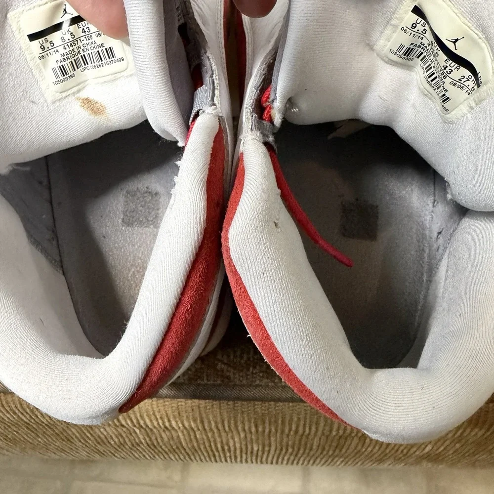 Nike Air Jordan 13 Retro Grey Toe Sneakers 2014 Men 9.5 414571-126 Leather Suede